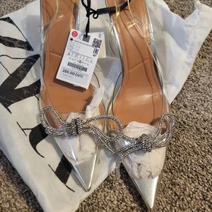 Zara Crystal Bow Sling Back